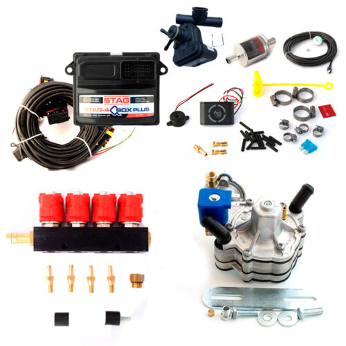 Миникомплект STAG-4 Qbox plus OBD с редуктором Tomasetto