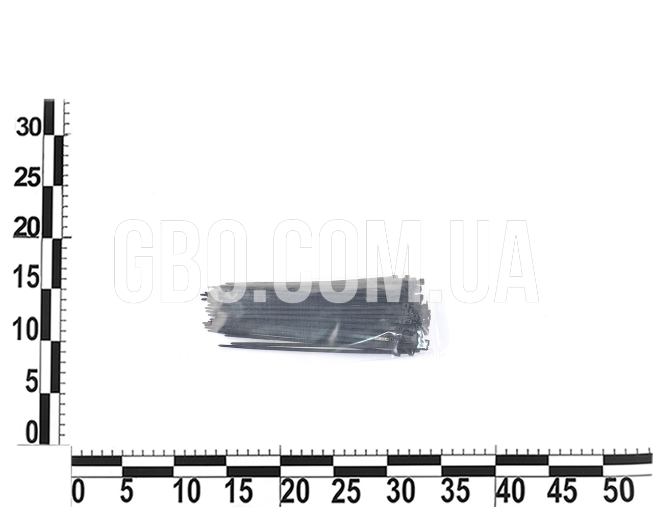 Стяжка пластикова 200х4,0мм чорна (100 шт.) уп.