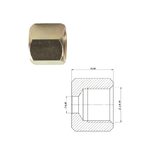 Гайка Ø6 G1/4-19