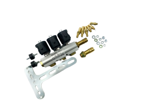Форсунки Stag W-01 3 цил. с жиклерами и штуцерами в коллектор
